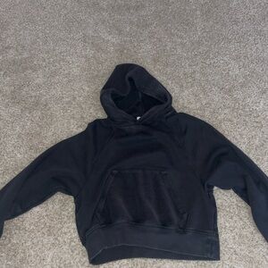 Charcoal grey aerie cropped sweatshirt